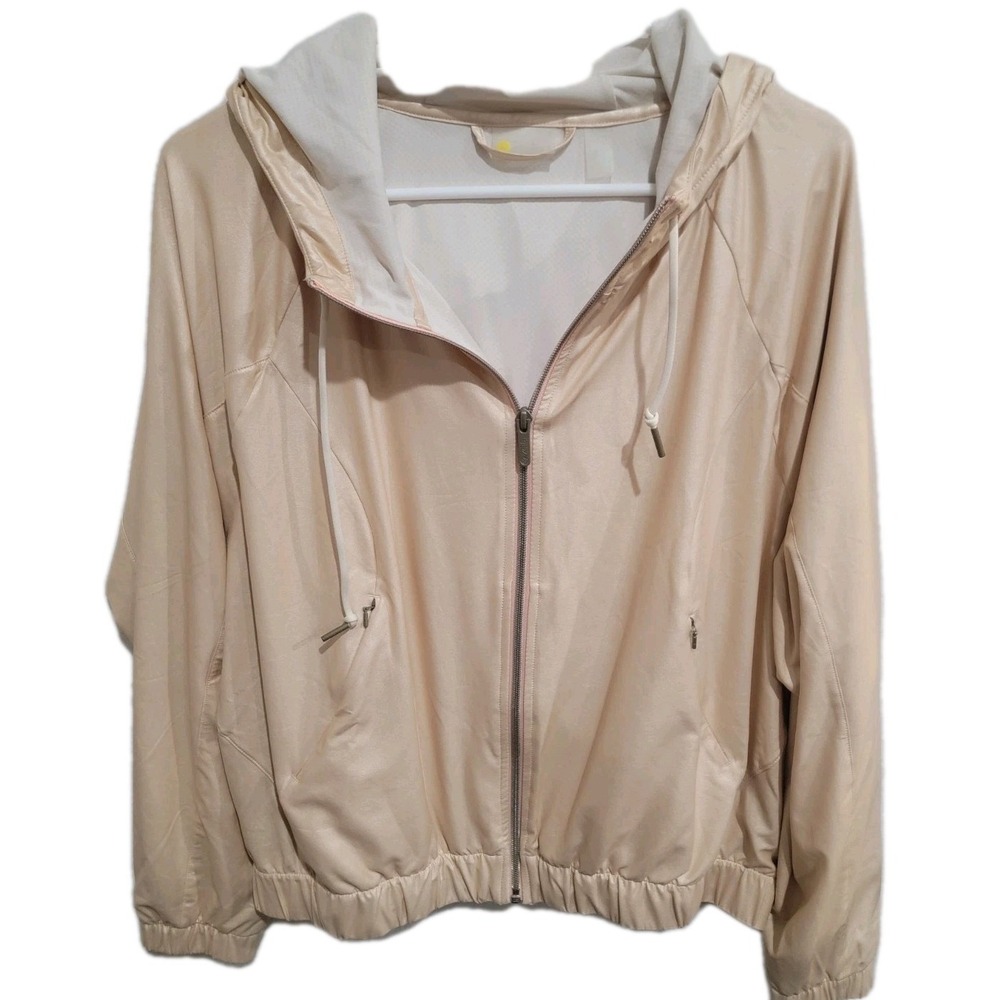 Zella Women's‎ Medium Lightweight Hooded Training Jacket - Pale Peach/Champagne